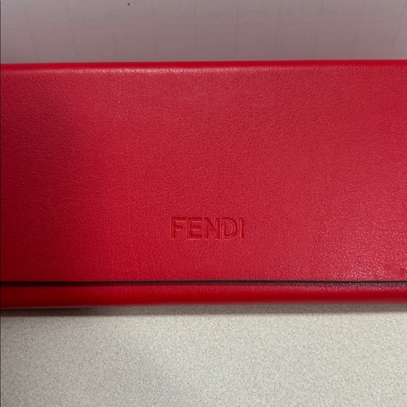 Fendi Scarlet Leather Eyeglass Case w/Cloth - Picture 8 of 8